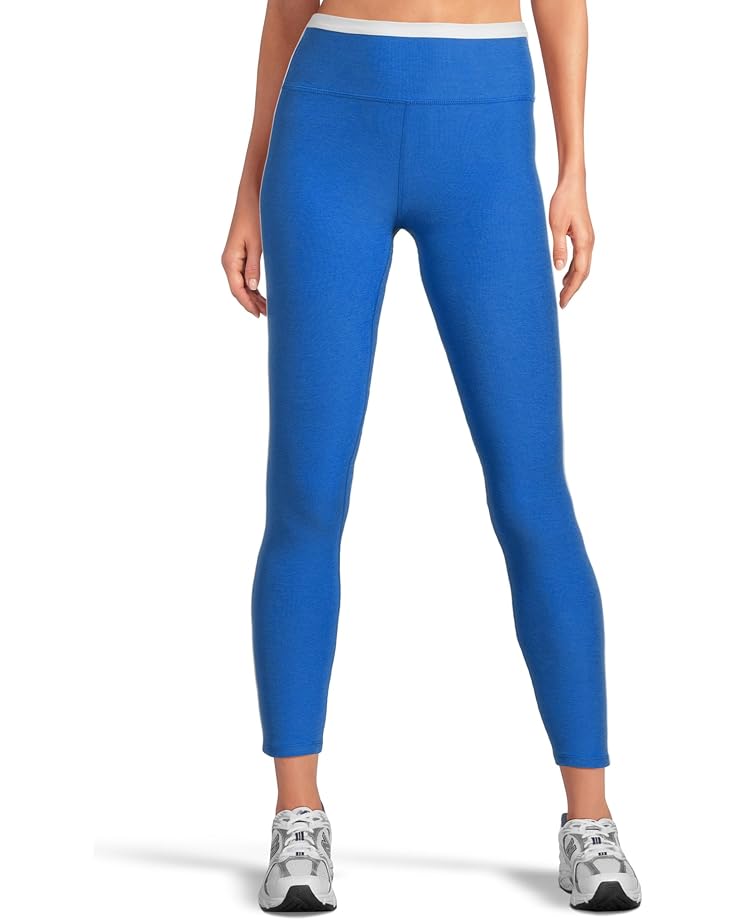 

Брюки Beyond Yoga Spacedye Trophy High Waisted Midi Leggings, цвет Court Blue Heather/Cloud White
