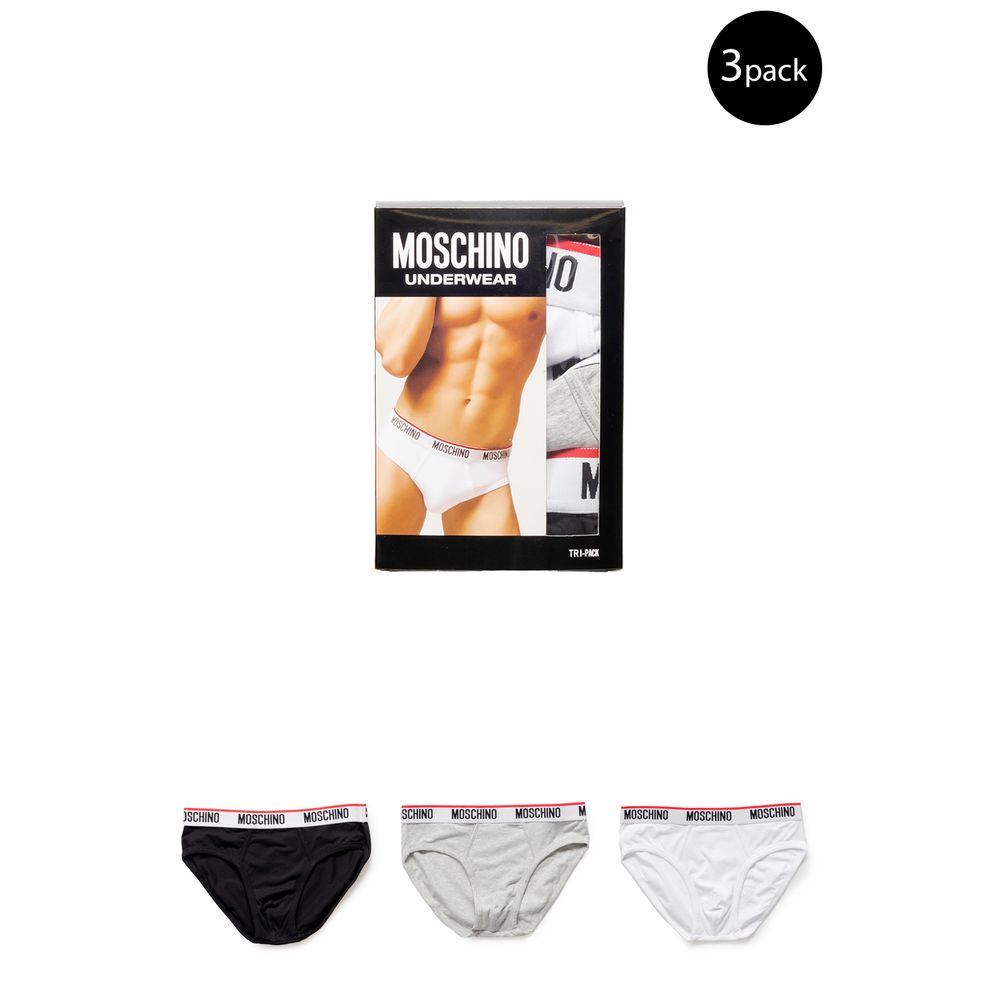 

Черно-белое хлопковое нижнее белье Moschino