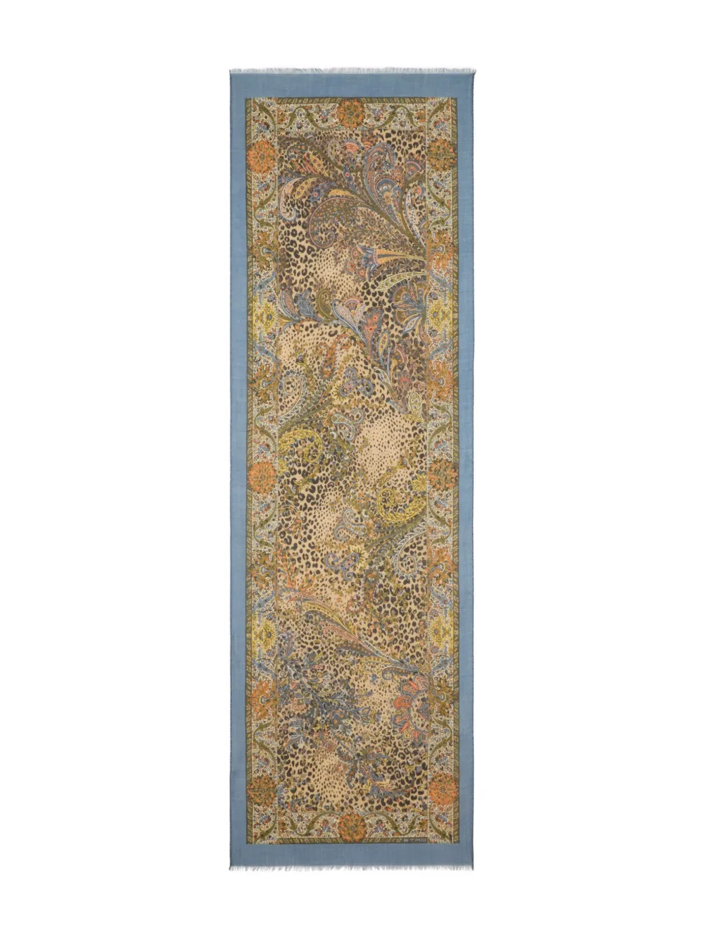 

Шарф с узором "пейсли" и анималистическим мотивом Etro, нейтральный