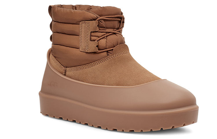 Классические мини-сапоги UGG на шнуровке, цвет «каштановый» — фото 4