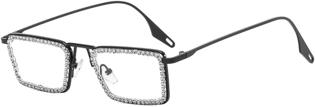 

Солнцезащитные очки для мужчин и женщин - защита UV400 - небольшая металлическая оправа, прозрачные линзы, для занятий спортом на открытом воздухе и вождения DSVIGF, Black