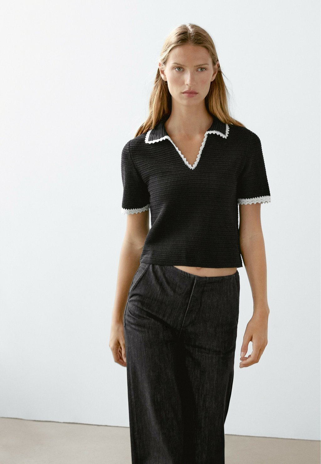 

Рубашка поло Massimo Dutti, черный