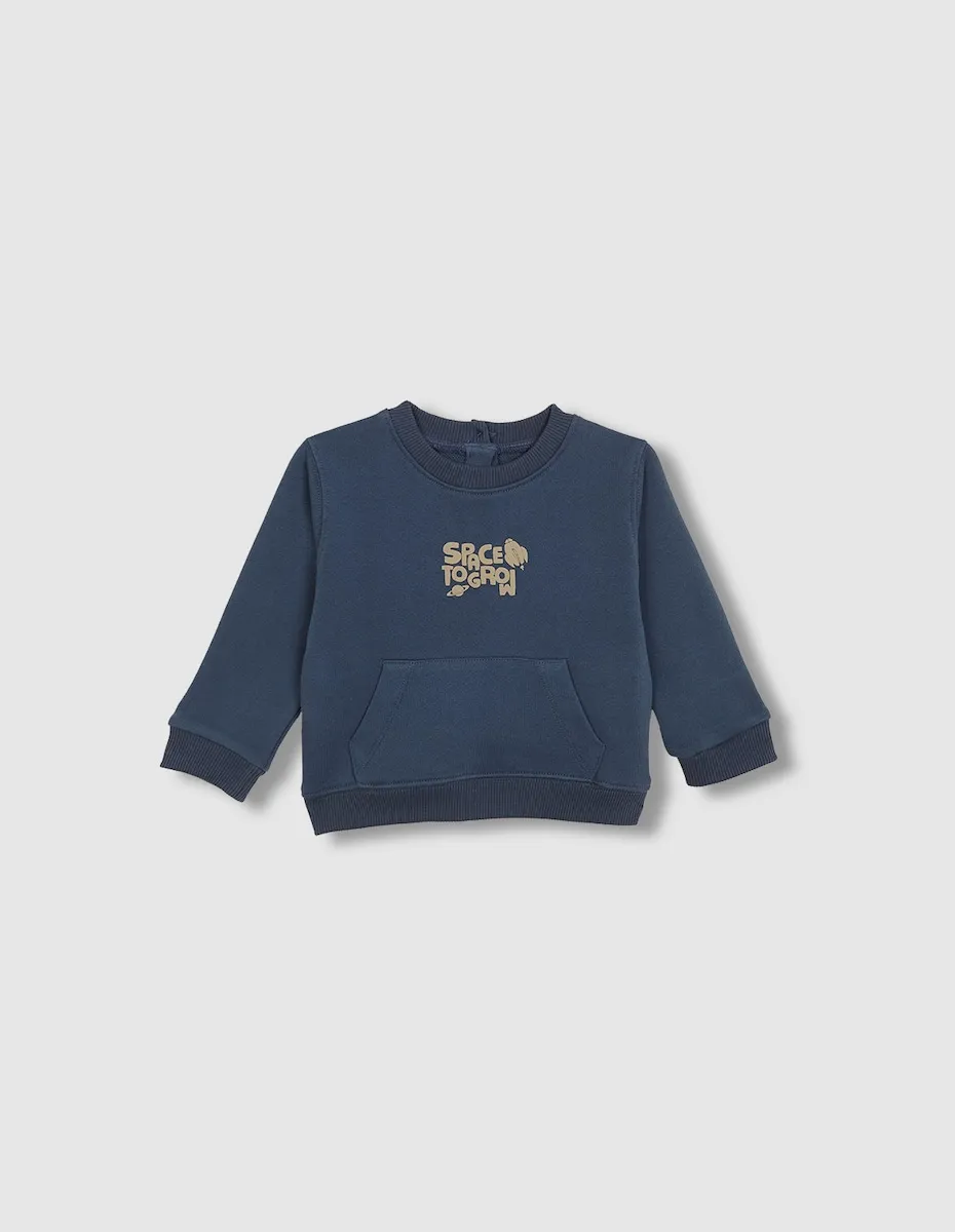 

Детская толстовка цвета нефти с космическим принтом Gocco