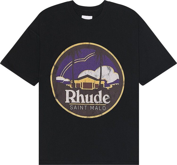 

Футболка Rhude Saint Malo 'Vintage Black', черный