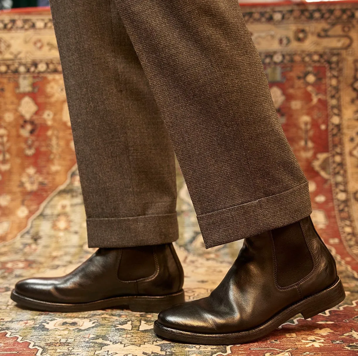 

Мужские повседневные кожаные ботинки Santimon Chelsea, мотоботы, модные черные ковбойские ботинки для мужчин, черный