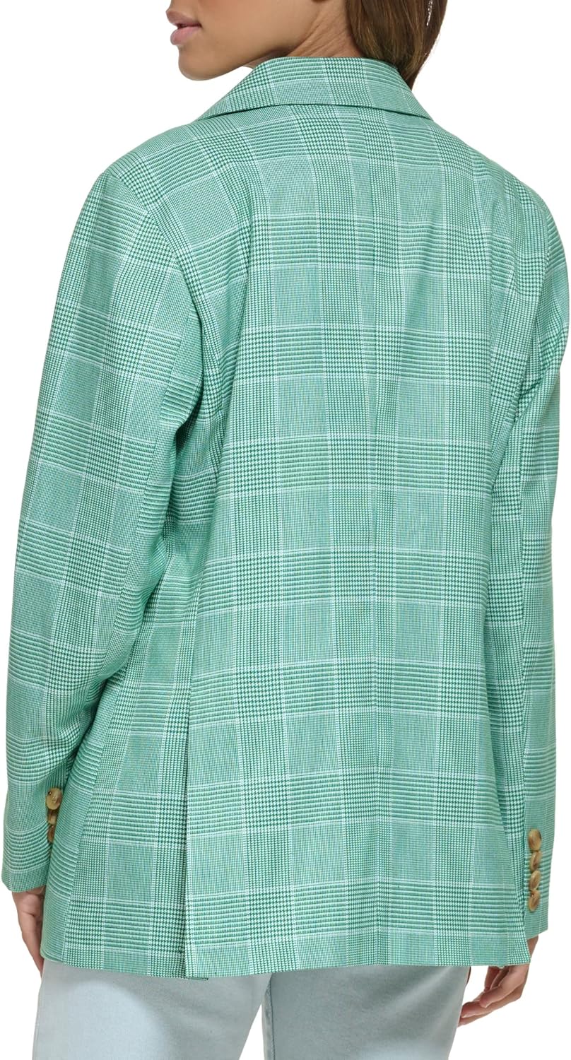 Женский двубортный пиджак Levi's из шерстяной смеси, White/Abundant Green — фото 4