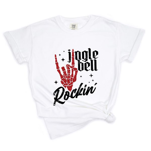 

Jingle bell rockin' skeleton glitter - женская футболка garment dyed Simply Sage Market, White