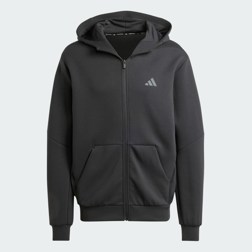 Спортивная толстовка Adidas Designed for Training Full-Zip Track Jacket, черный — фото 4