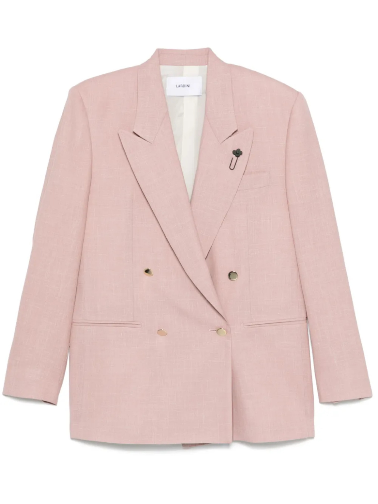 

Блейзер с брошью Lardini, розовый