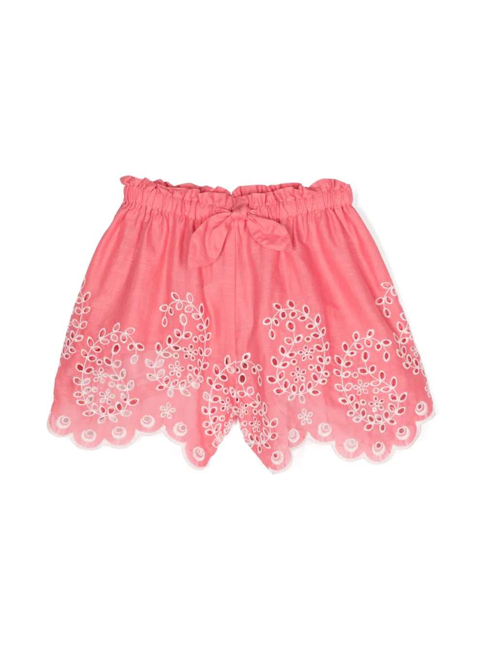 

Шорты с английской вышивкой ZIMMERMANN Kids, розовый