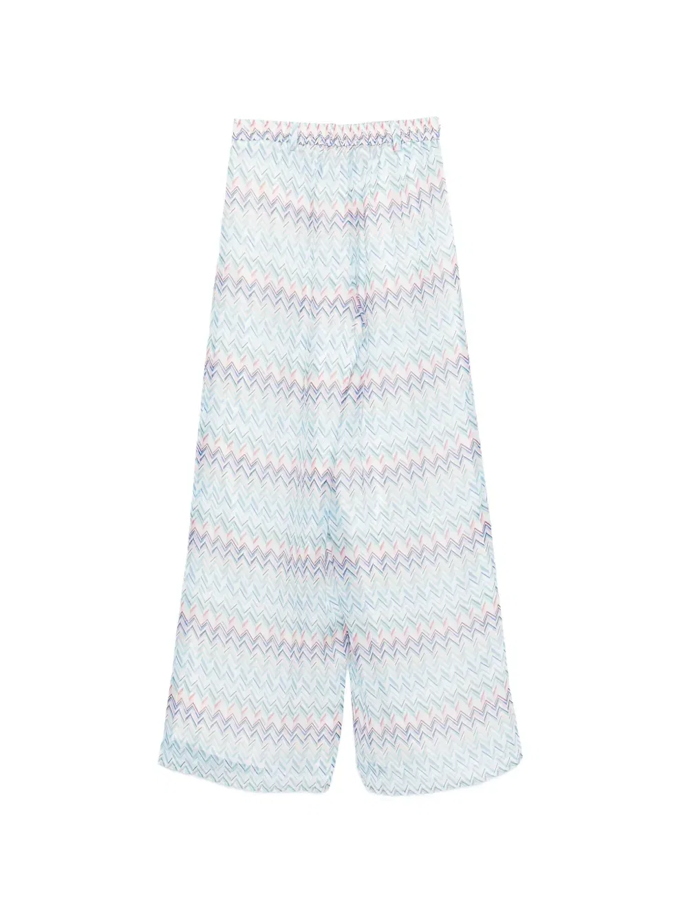 Брюки с рисунком шеврон Missoni Kids, белый — фото 2