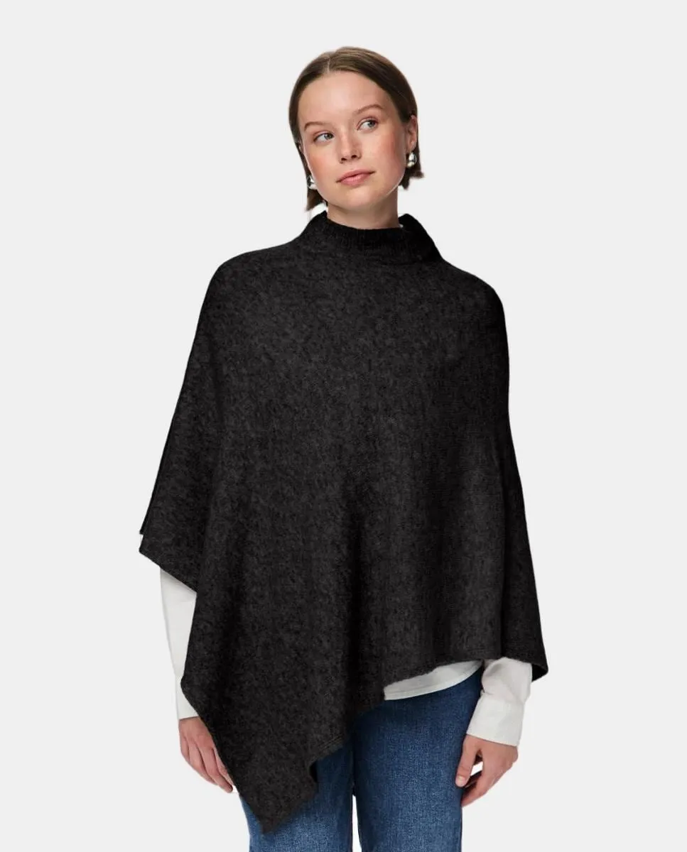 

Черное пончо с воротником Pieces