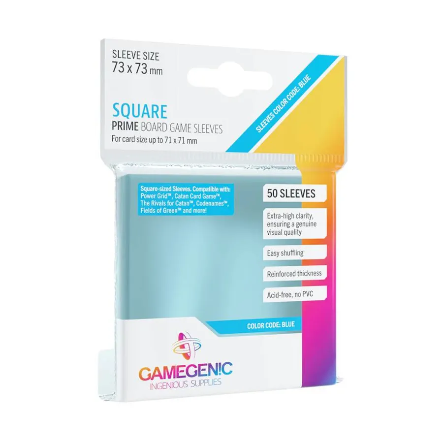 

Рукава Prime — квадратные (10 упаковок по 50 шт.), Prime Board Game Sleeves (GameGenic)