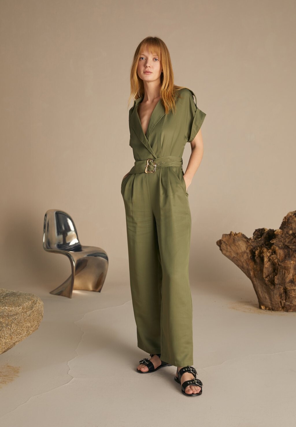 

Комбинезон Utility Jumpsuit Zign Studio, темно-зеленый