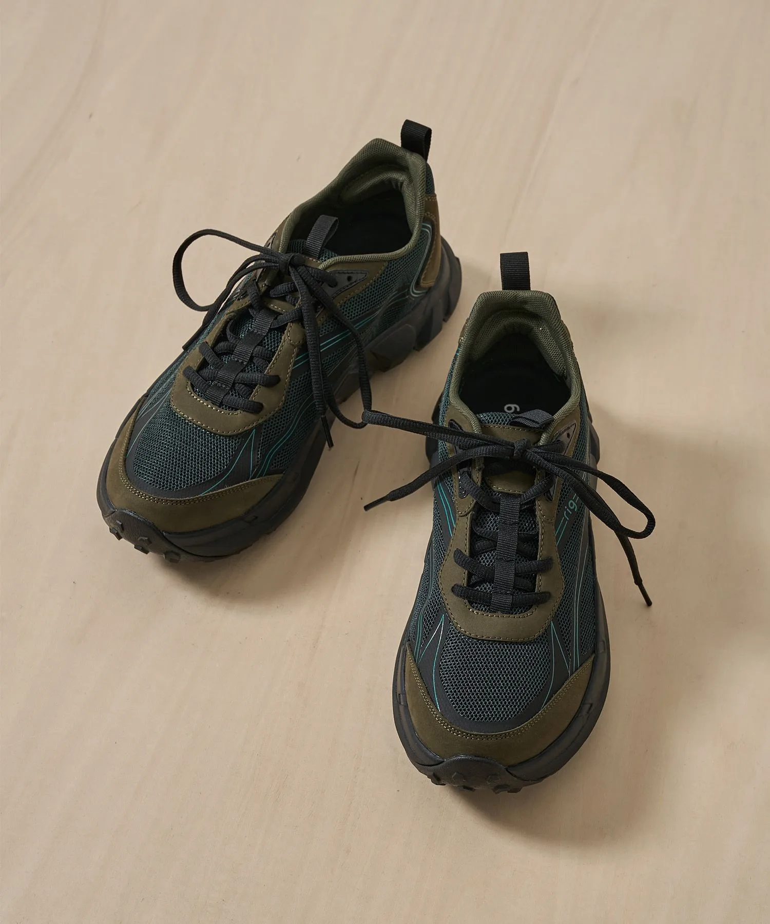 Мужские кроссовки для треккинга hoja rig с Vibram оливковые — фото 2