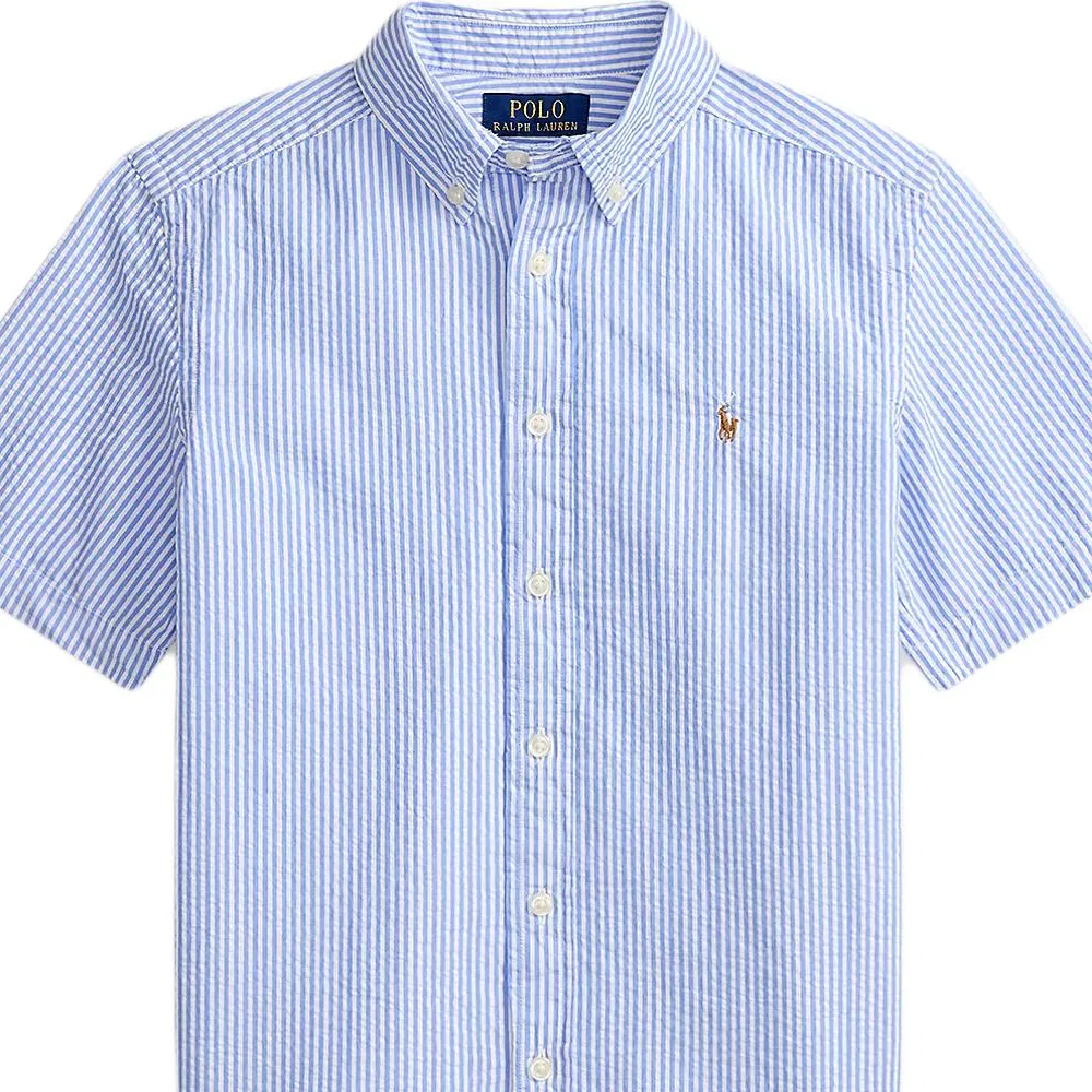 Повседневная рубашка Regular Kids' Polo Ralph Lauren Blue White — фото 4