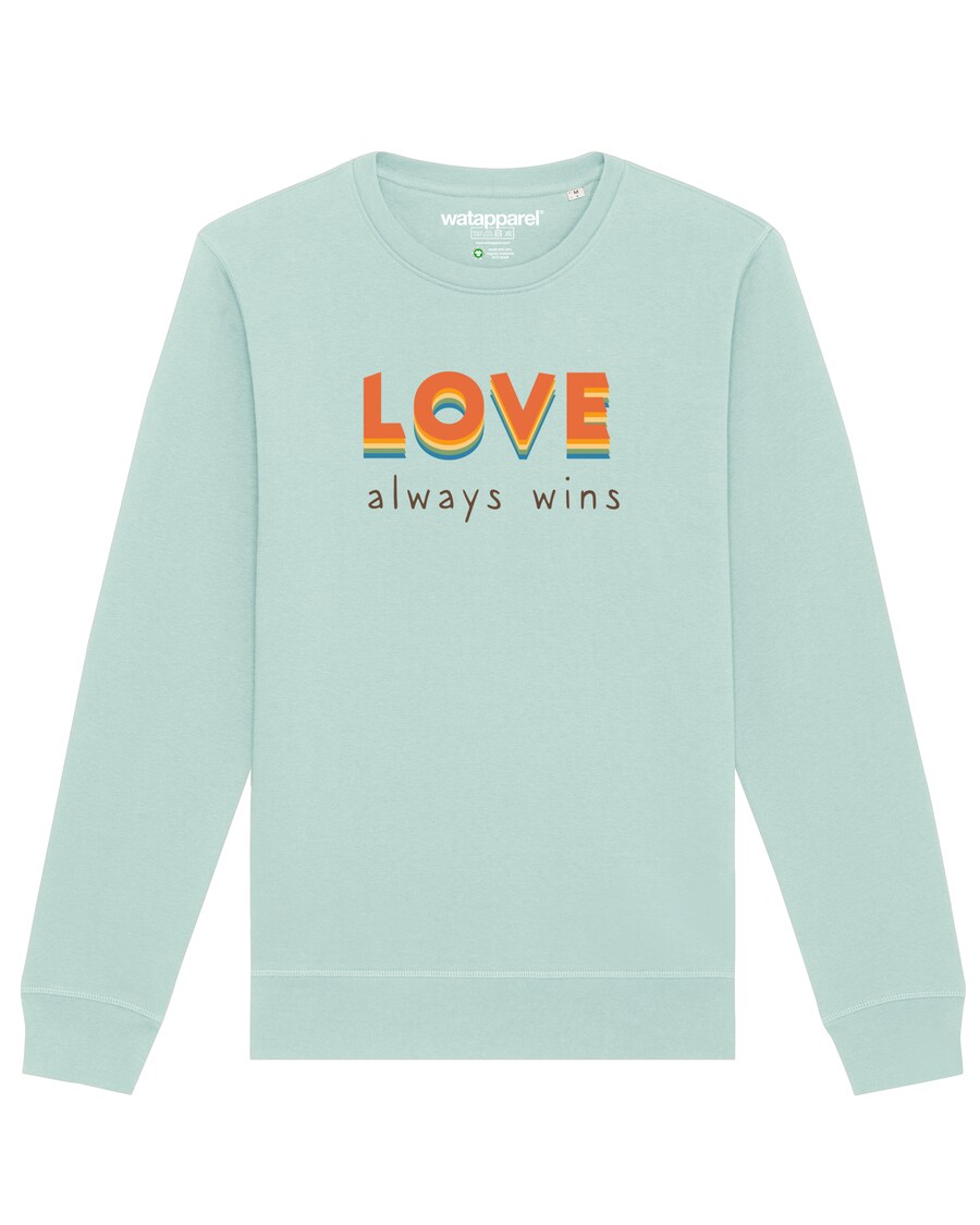 

Толстовка Watapparel Love always wins, лазурный