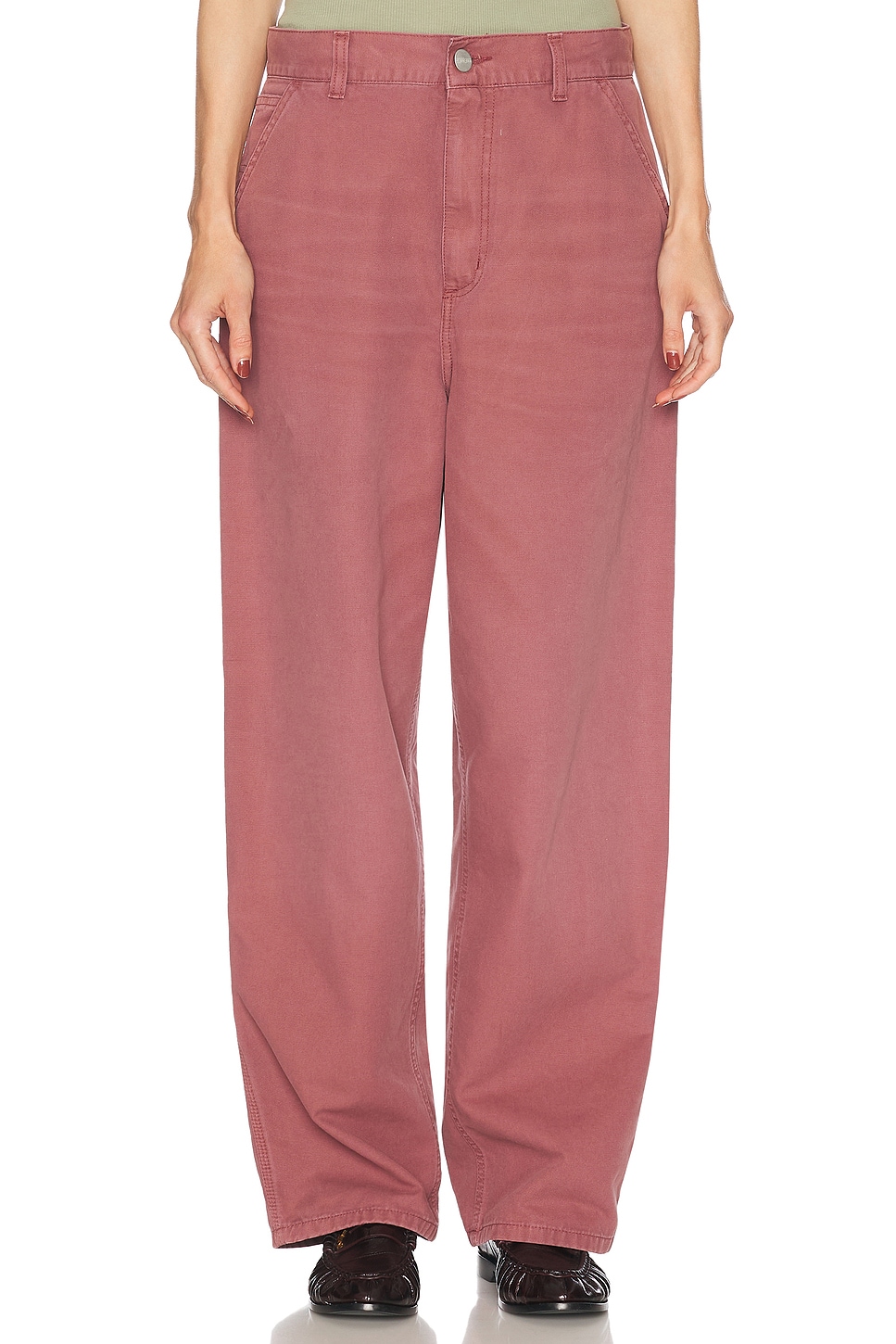 

Брюки Brandon с усиленной коленной частью Carhartt Wip, Dusky Pink
