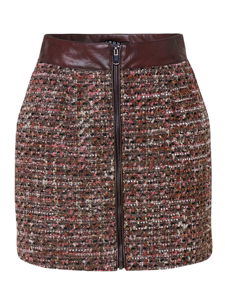 

Мини-юбка из твида коричневого цвета KOROSHI