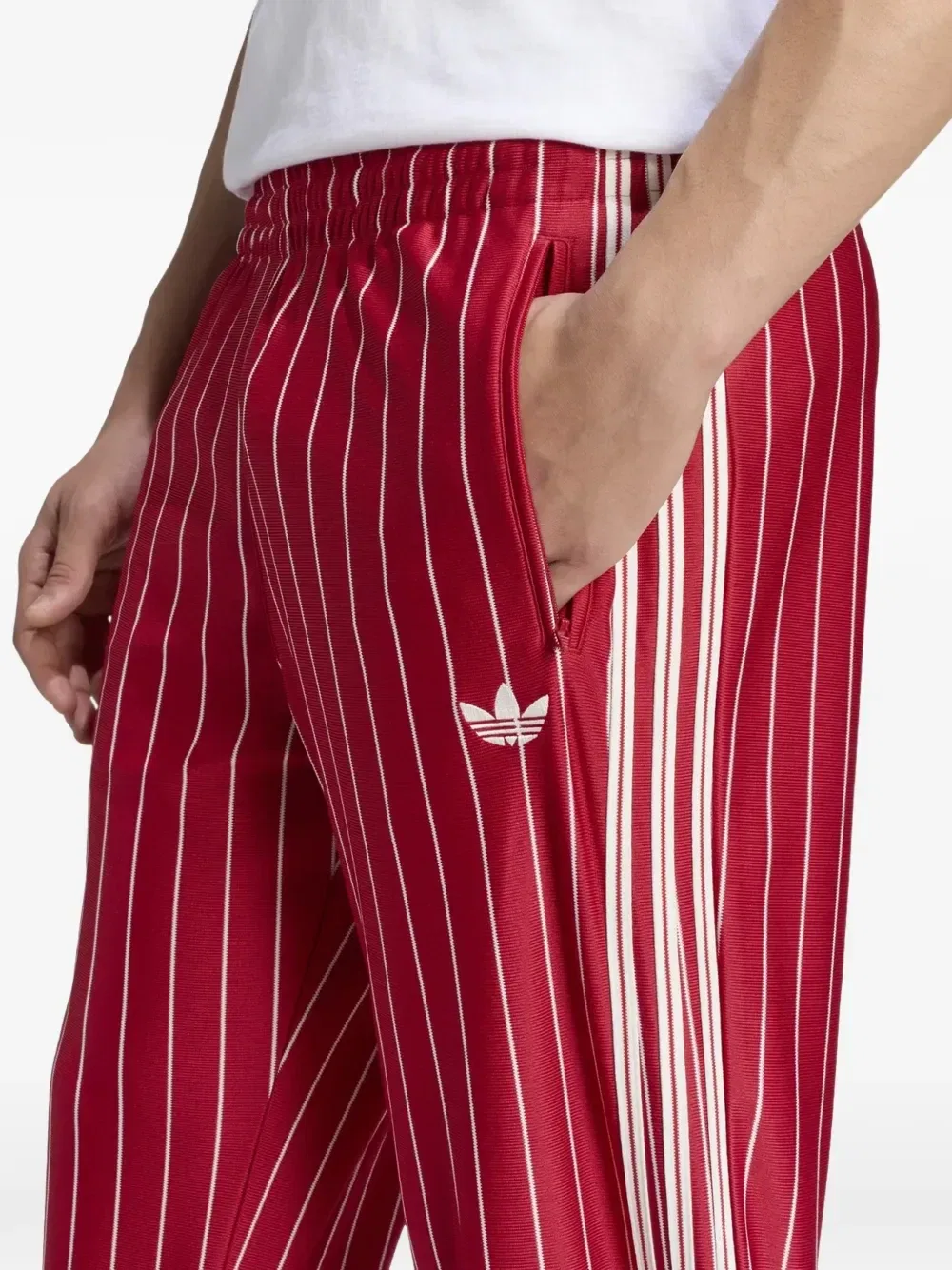 Спортивные брюки Firebird в полоску Adidas, красный — фото 3