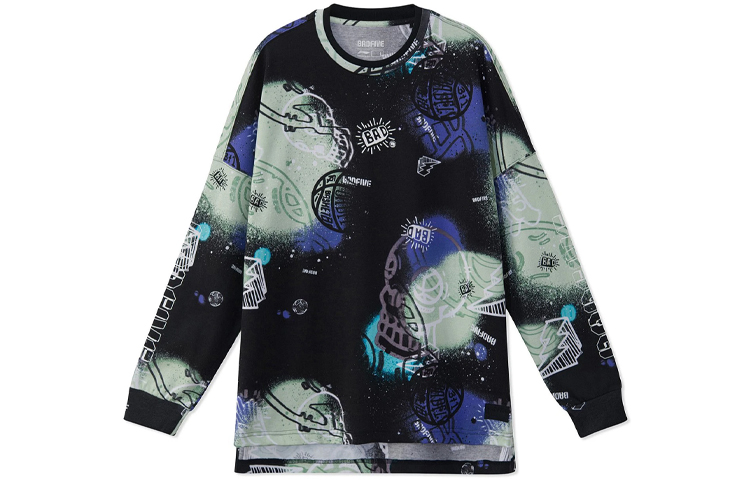 

Лининг бадфайв худи мужское черное с полной печатью