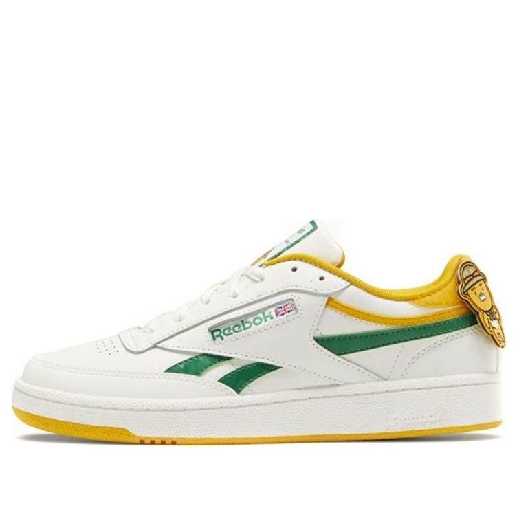 

Кеды Kakao x Reebok Club C Cozy Wear-Resistant Skate Shoes White Green Unisex 'White Green'