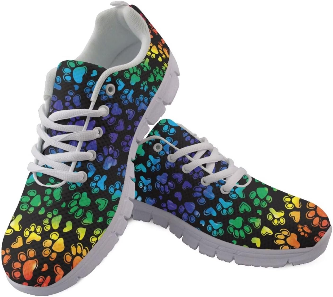

Женские и мужские кроссовки Jeiento для ходьбы, легкие беговые кроссовки, модные кеды, Colorful Paws