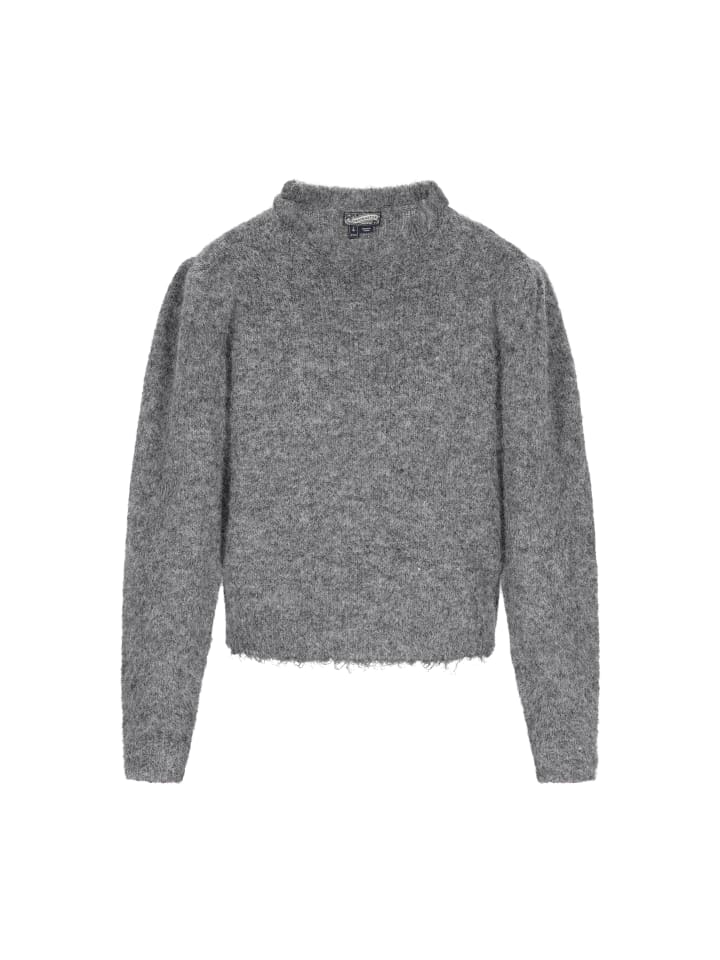 

DreiMaster Женский свитер серого меланжевого цвета