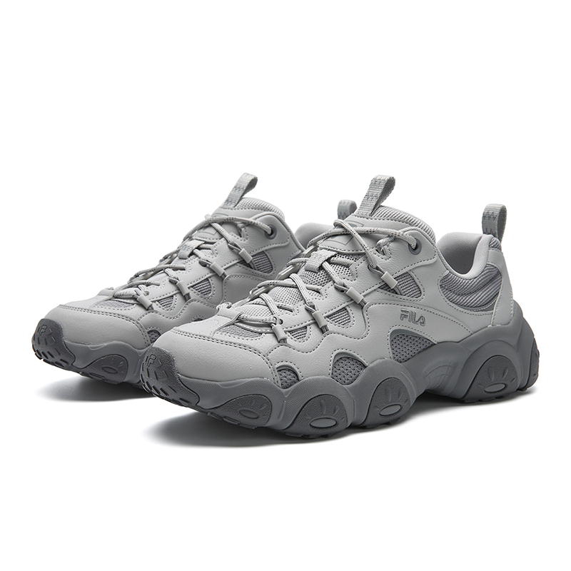 Кроссовки мужские FLUID 7 Cushioning Abrasion Resistant Breathable Coverage Lightweight Low top Chunky серые FILA, Lotus серый/Alloy серый — фото 4
