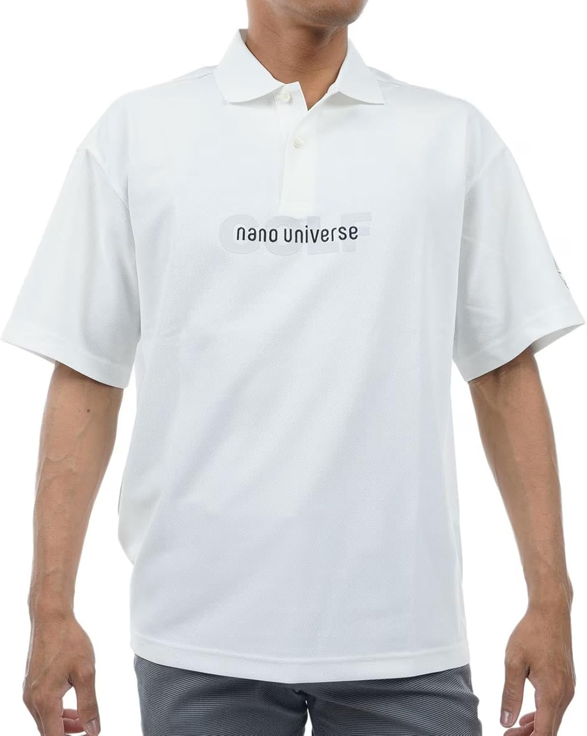 

Мужская поло-рубашка с коротким рукавом Nano Universe Golf 030-4160103 (эластичная в двух направлениях, впитывающая влагу, быстросохнущая), для гольфа, белый