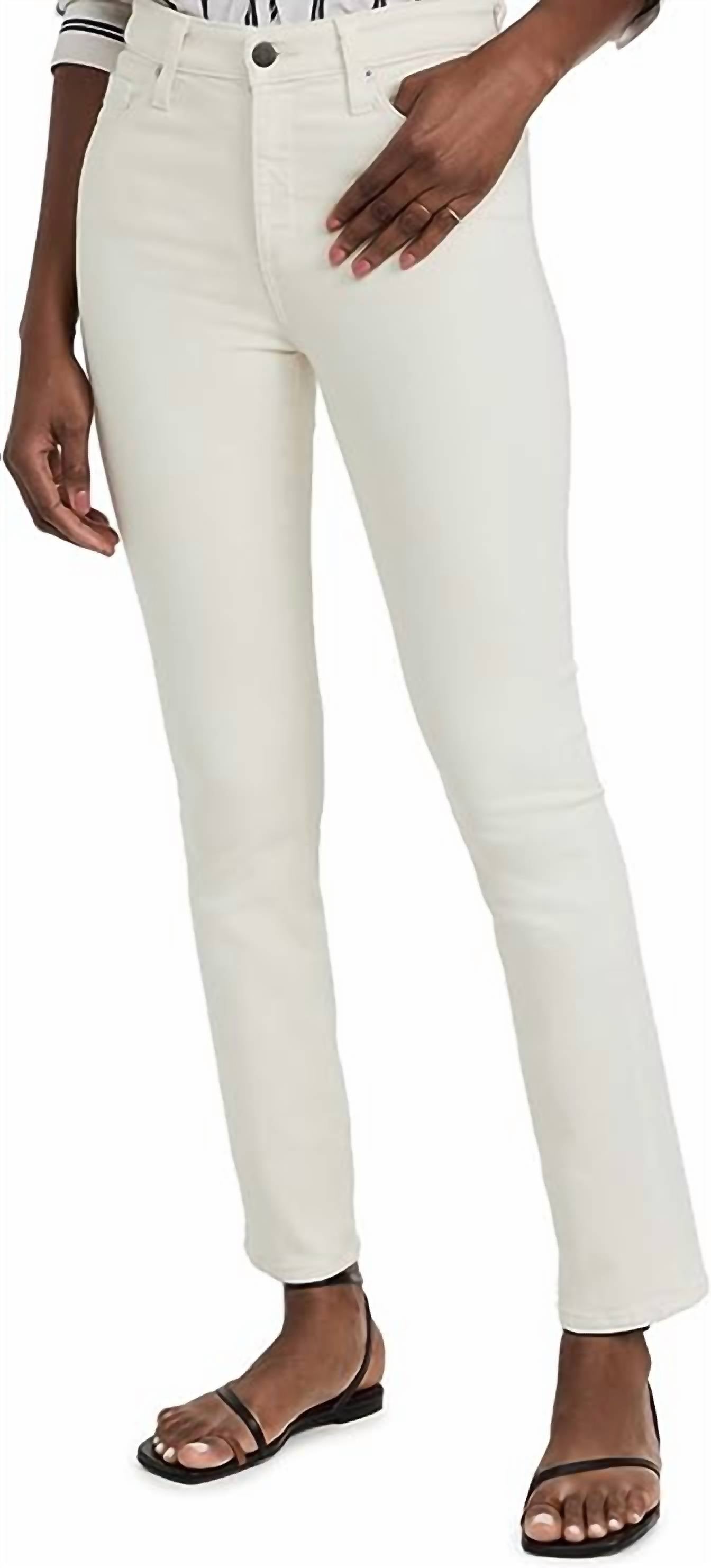 

Джинсы Mari Straight Leg в белом кремовом цвете AG Jeans