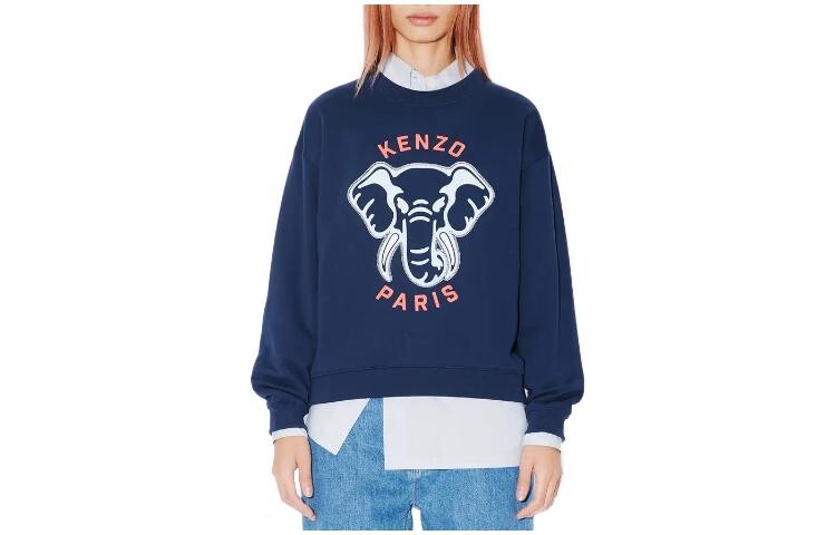 

Толстовка женская Kenzo с принтом слона, синий
