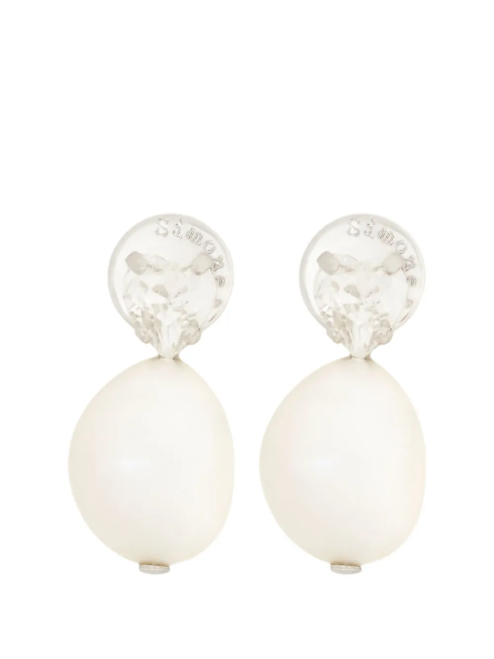 

Серьги-гвоздики с жемчугом и кристаллами Simone Rocha, белый