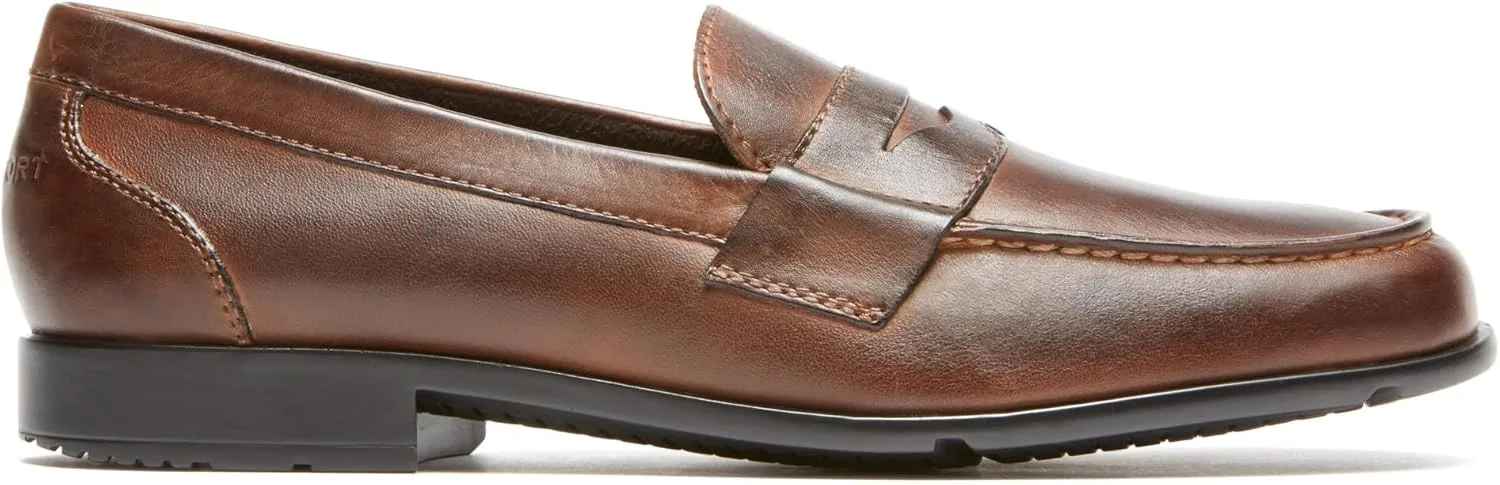 Мужские классические лоферы Rockport Penny, коньячный — фото 4