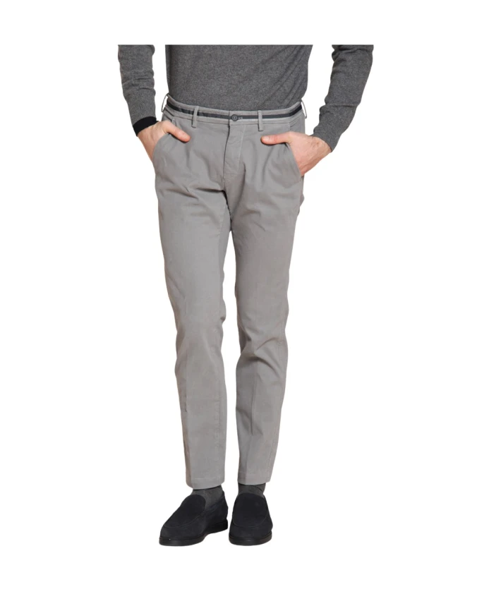 

Узкие брюки-чинос из эластичного габардина Mason'S, серый