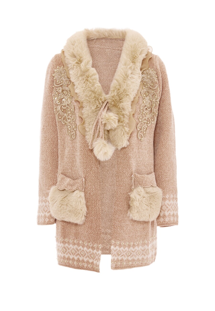 

Вязаный кардиган faina, цвет Beige/Camel