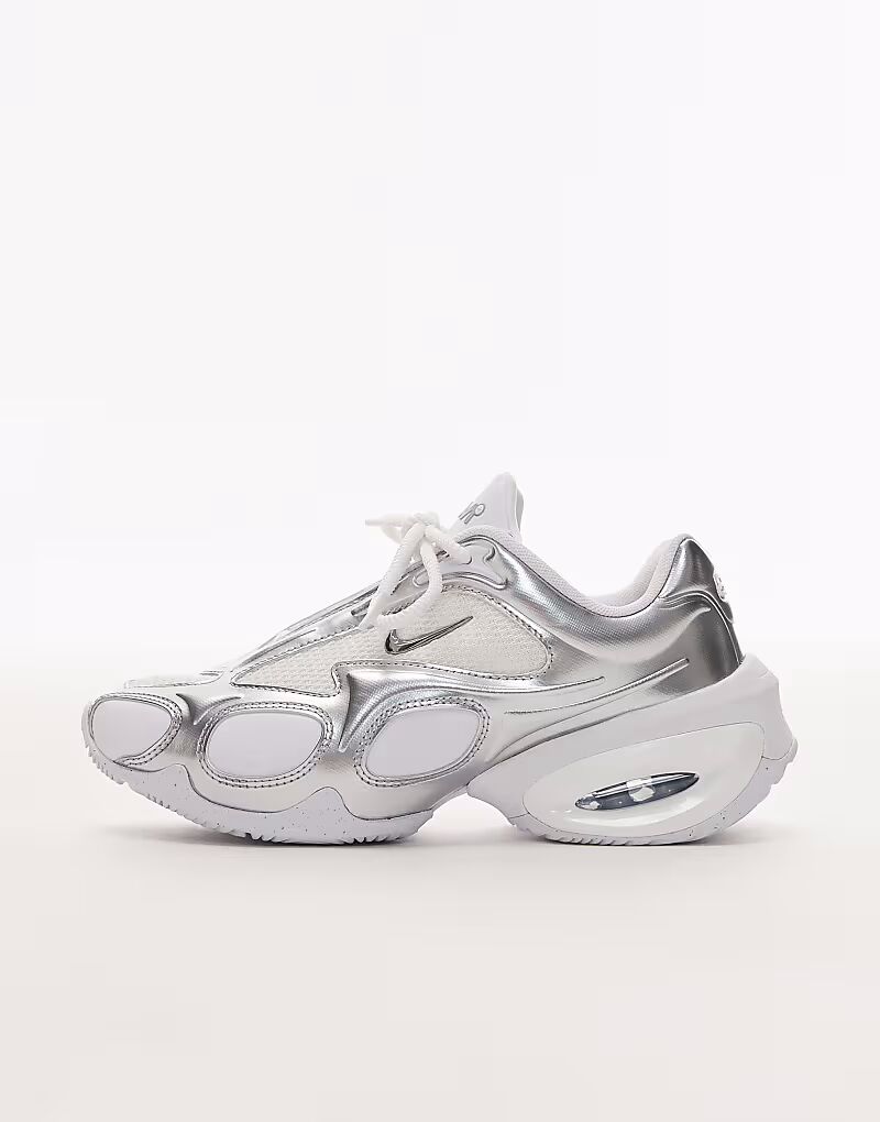 Кроссовки унисекс Nike Air Max Muse белого и металлического серебристого цвета — фото 2