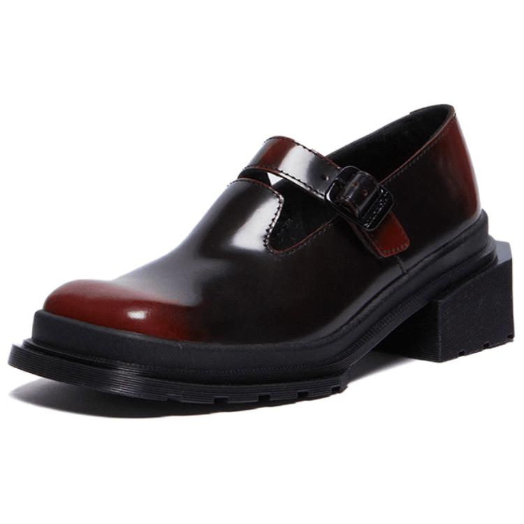 Доктор Мартенс Maybole Квадратный Носок Мэри Джейн Женские Dr.Martens, Черный Красный