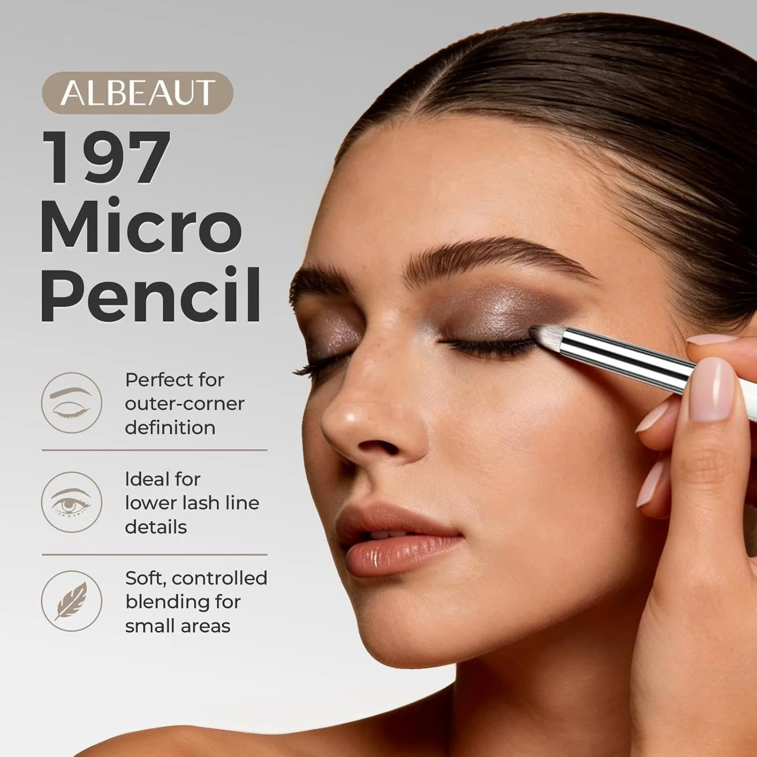 Кисть для теней Albeaut Precision Eyeshadow Brush Albeaut — фото 2