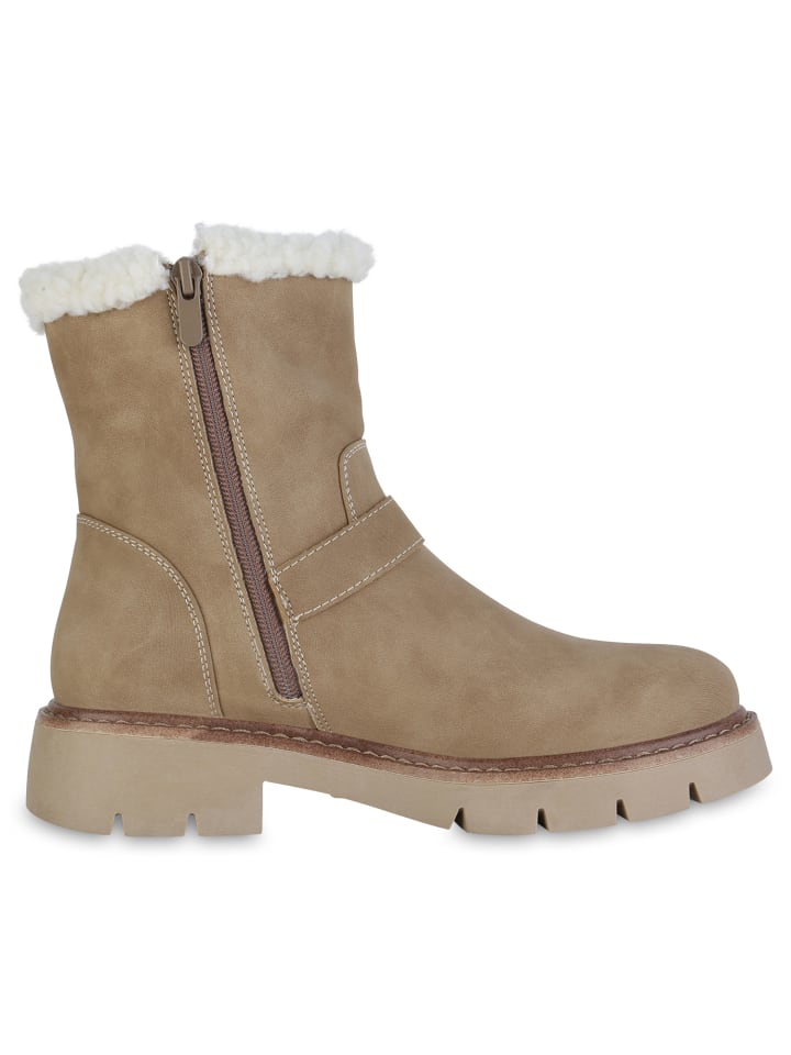 Ботильоны VAN HILL Biker Boots Samantha, хаки — фото 3