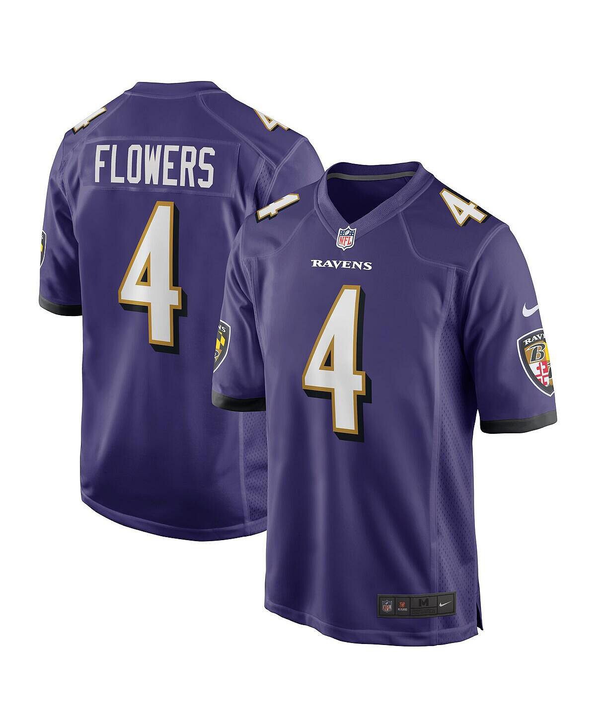 Мужская Джерси Zay Flowers Purple Baltimore Ravens драфта НФЛ 2023 года в первом раунде Nike — фото 3