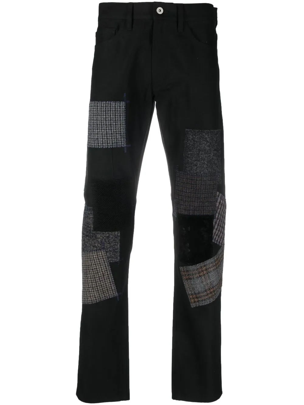 

Прямые джинсы в технике пэчворк Junya Watanabe MAN, черный