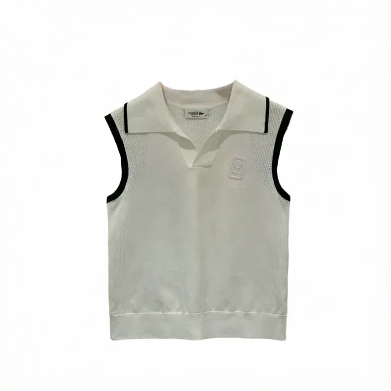 Джемпер LACOSTE V Neck Moderate, V-образный вырез, белый