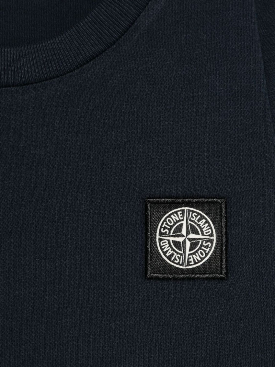 Stone Island Junior футболка с нашивкой-логотипом, синий — фото 3