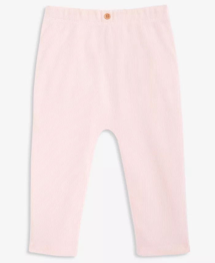 

Детские штанишки из велюрового ребристого трикотажа First Impressions, розовый