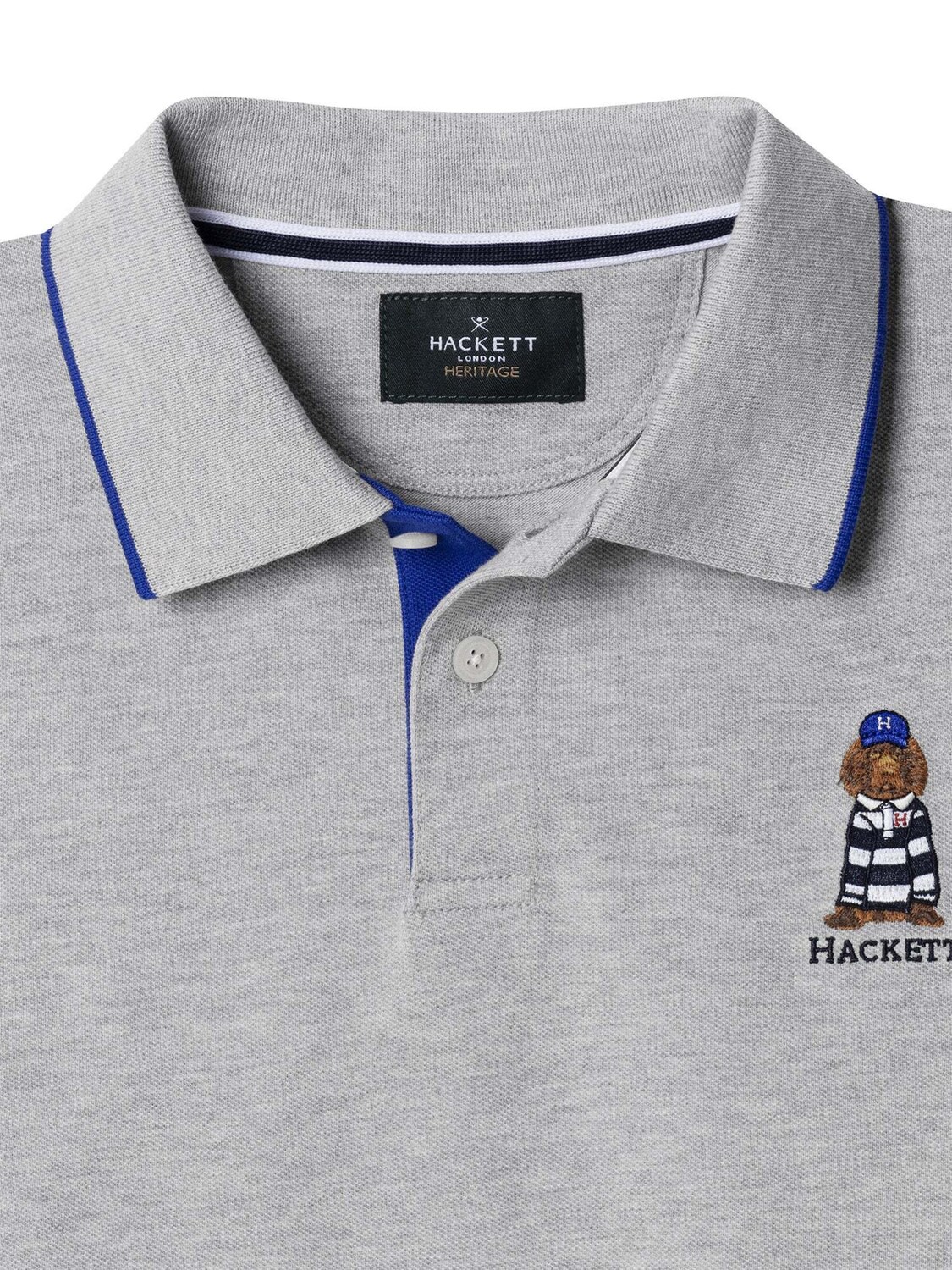 Hackett London Футболка 'Heritage' в крапчатом сером цвете — фото 3