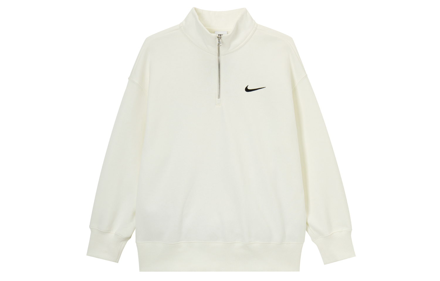 Женская толстовка Sportswear Phoenix Fleece Oversized с застежкой-молнией на четверть длины Nike, canvas белый/черный