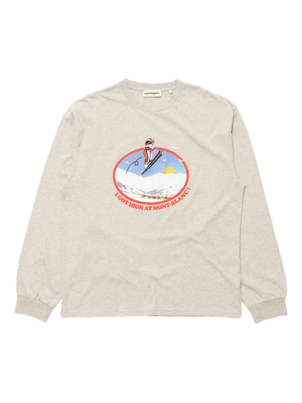 

Футболка с длинными рукавами и принтом Carne Bollente, серый