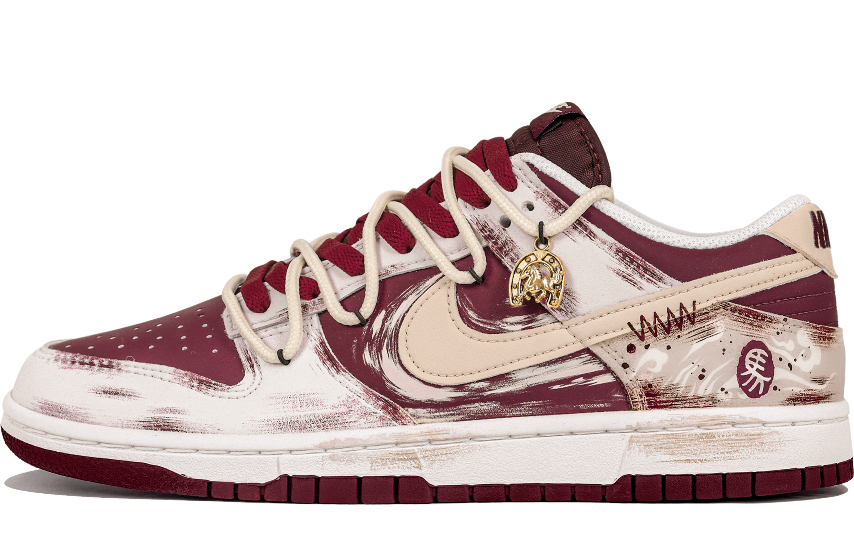 

Nike Dunk Dark Misty Design, Mysterious, Hand Drawn Distressed Abrasion Resistant Slip Resistant Low top