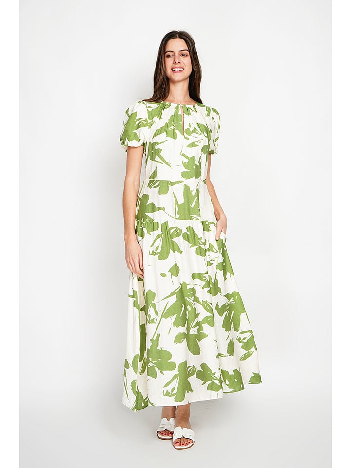 

Длинное платье William de Faye, белый/зеленый